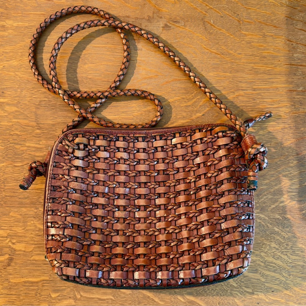 Woven brown leather Dillards Shoulder Bag